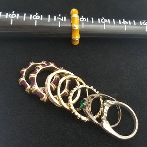 Lot of 8 fashion rings size 6.5